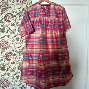 Raw silk baby doll mini dress!